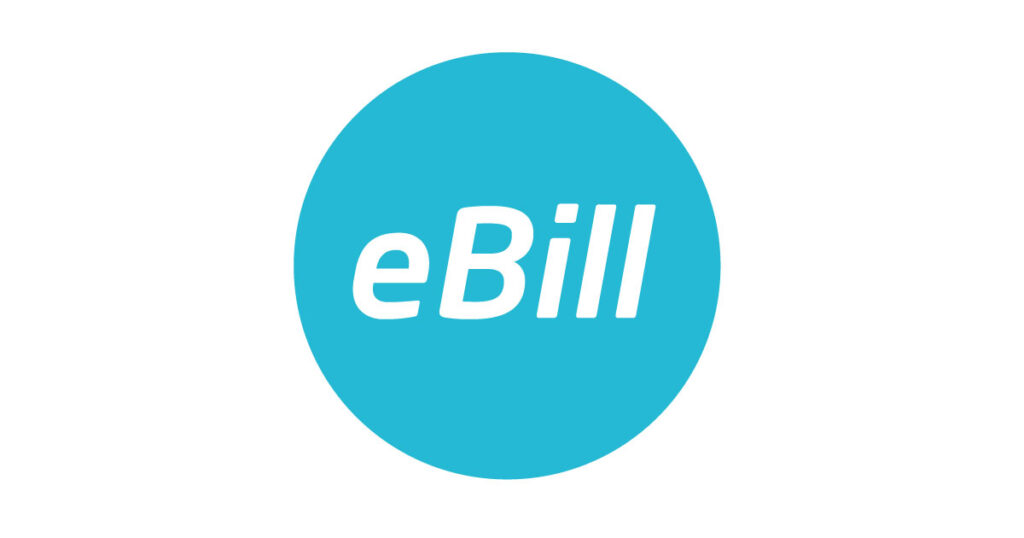 he official eBill logo, a key digital payment feature for managing a Swiss account efficiently.
